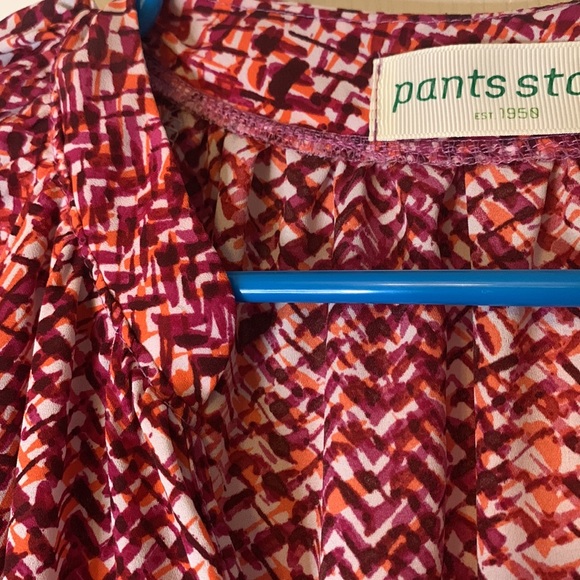 Pants Store Pink/Orange Geometric Silky Blouse - Picture 5 of 5